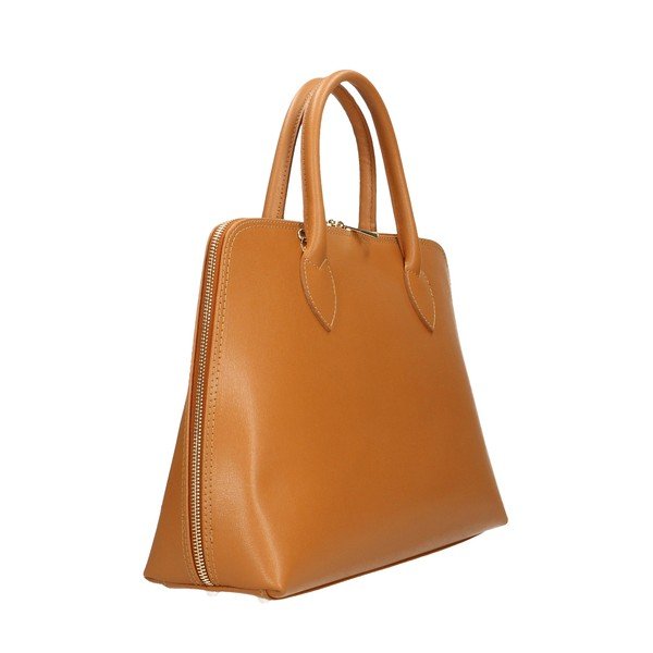 Rjava usnjena torbica Chicca Borse Arancio-image-1