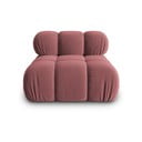 Rožnata žametna modularna sedežna garnitura (sredinski modul) Bellis – Micadoni Home