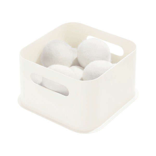 Bela škatla za shranjevanje iDesign Eco Handled, 21,3 x 21,3 cm-image-1