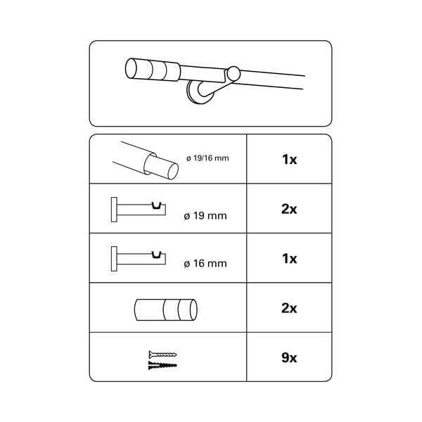 Kovinska raztegljiva karnisa 190 - 340 cm Kreta – Gardinia-image-4