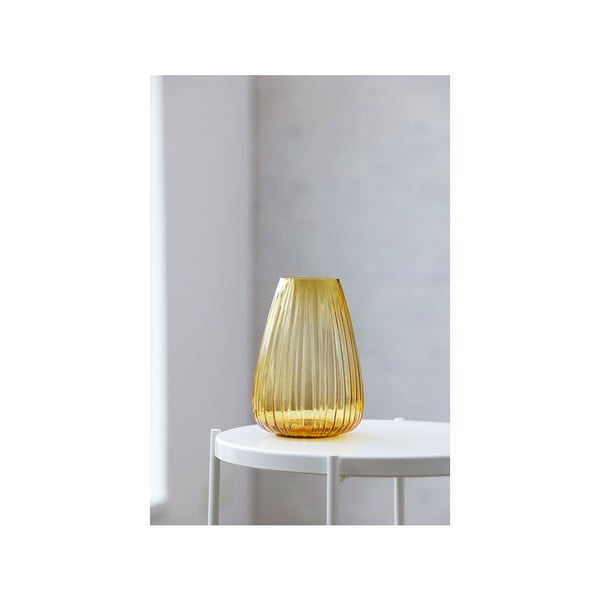 Vaza iz rumenega stekla Bitz Kusintha, višina 22 cm-image-3