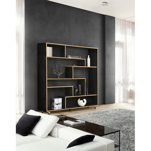 Črna knjižna omara Woodman Southbury-image-1