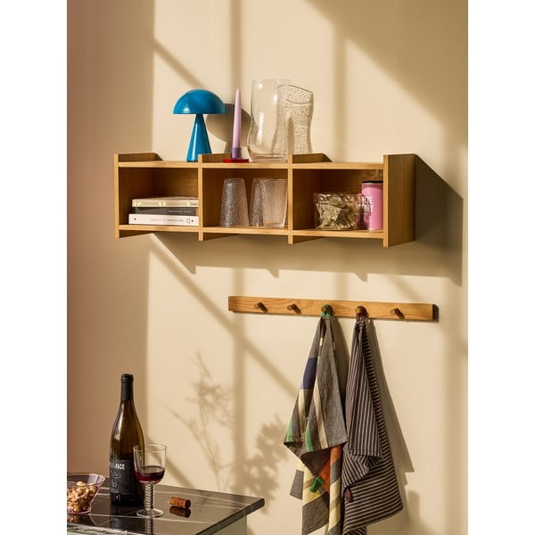 Večnivojska polica v hrastovem dekorju 80 cm Focal – Hübsch-image-1