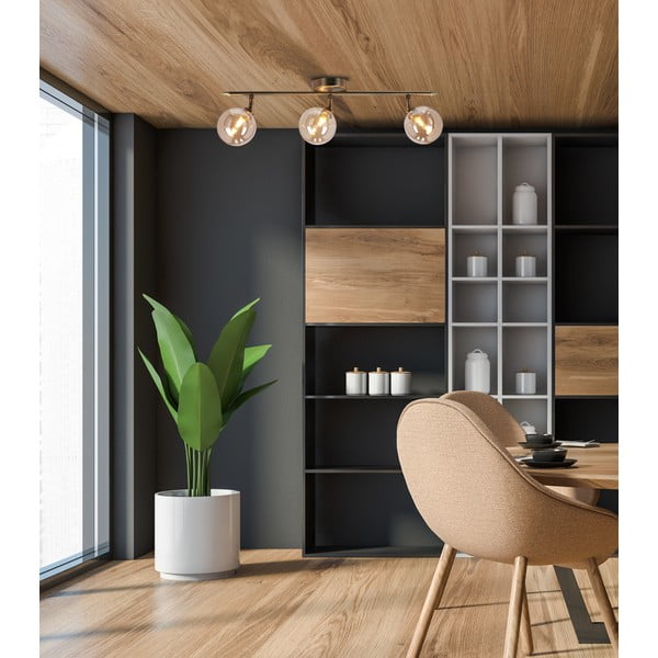 Stropna svetilka v bronasti barvi s steklenim senčnikom ø 10 cm Rodia – Candellux Lighting-image-1