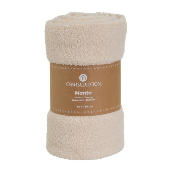 Bež bouclé odeja 160x130 cm Sherpa – Casa Selección-image-4