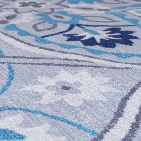 Modra pralna preproga 290x200 cm Ellen - Flair Rugs-image-3