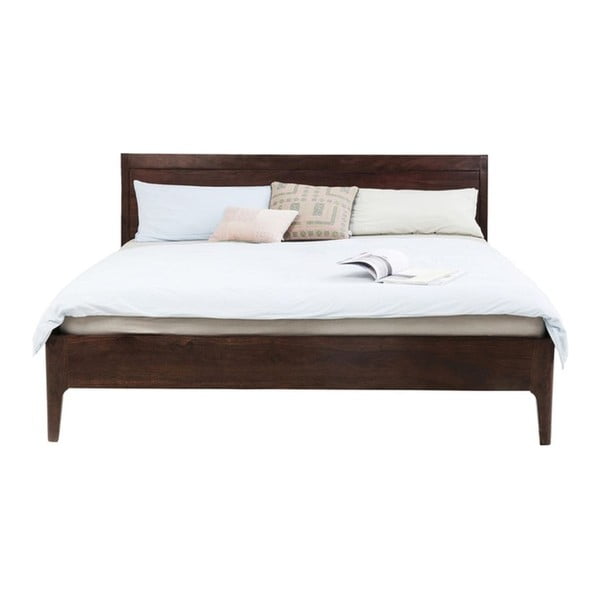 Kare Design postelja iz masivnega lesa, oreh, 180 x 200 cm