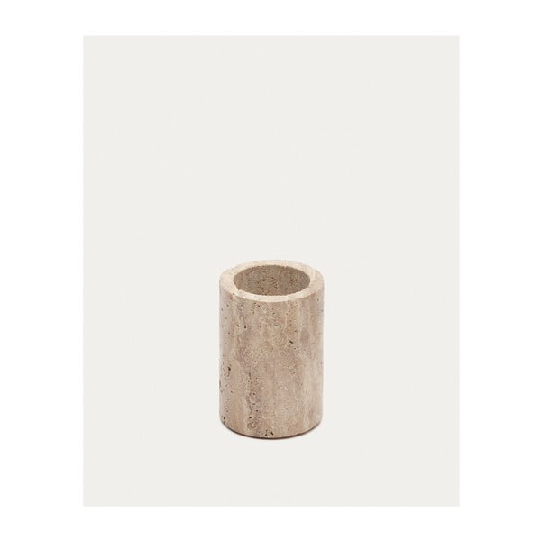 Bež kamnit lonček za zobne ščetke Macre – Kave Home-image-2