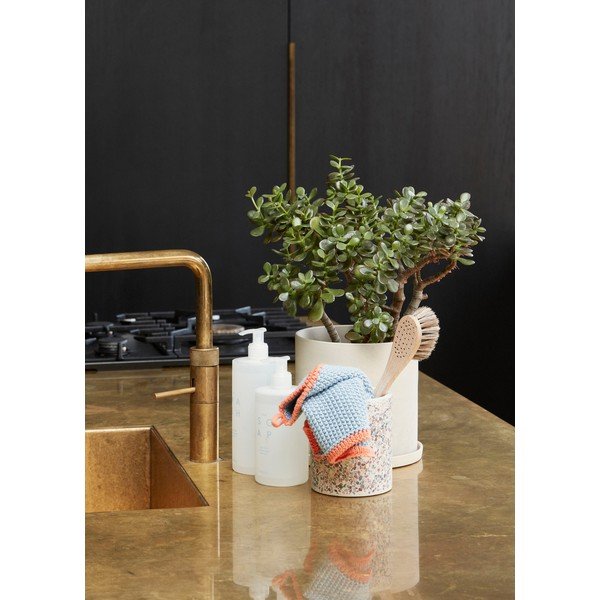 Modra bombažna brisača Hübsch Thea, 30 x 30 cm-image-1