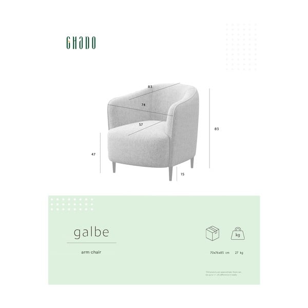 Rožnat fotelj Galbe – Ghado-image-4