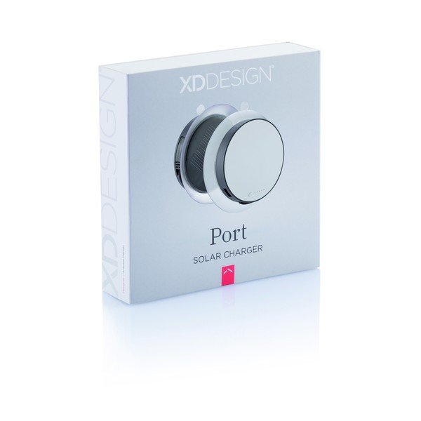 Sivi solarni potovalni polnilec XD Design Port-image-1