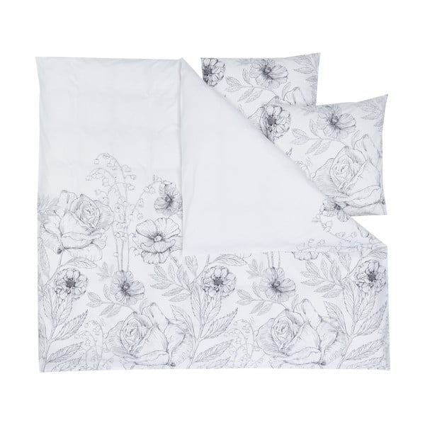 Bela posteljnina iz bombažnega perkala 200x200 cm Keno - Westwing Collection