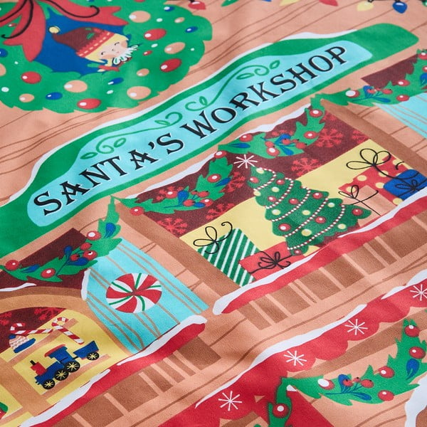 Enojna posteljnina 135x200 cm Santa's Workshop – Catherine Lansfield-image-4