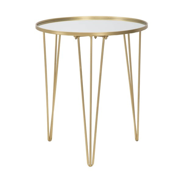 Okrogla mizica v zlati barvi ø 50 cm Glam – Mauro Ferretti