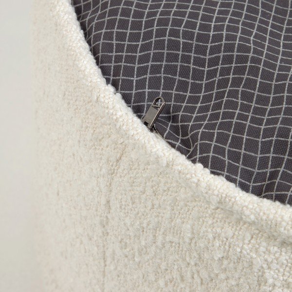 Bela sedežna vreča Kave Home Vicka, ø 70 cm-image-3