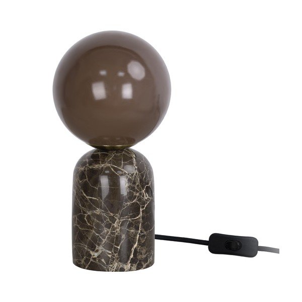 Temno rjava marmorna namizna svetilka (višina 20 cm) Lazio Sphere – Leitmotiv