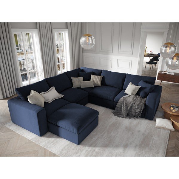 Temno modri obojestranski kotni del modularne zofe Windsor & Co Sofas Galaxy-image-4