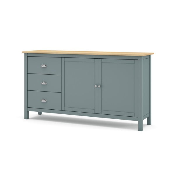Prašno zelena komoda iz masivnega bora 150x80x40 cm Misti – Marckeric-image-3