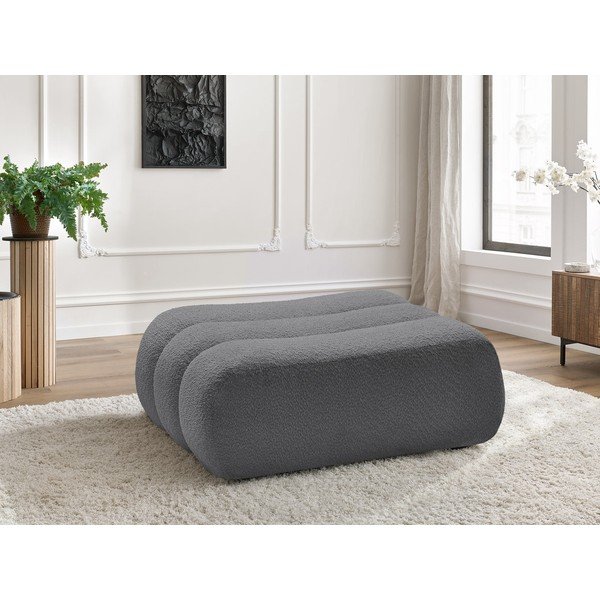 Siv tabure iz tkanine bouclé Azra – Bobochic Paris-image-1