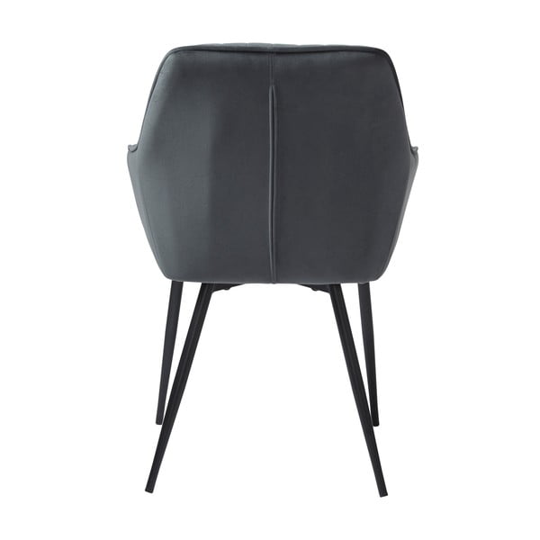 Sivi oblazinjeni jedilni stoli v kompletu z nasloni za roke 2 ks Nolan Stripe – Unique Furniture-image-4