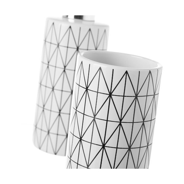 Komplet dozirnika za milo in lončka za zobne ščetke Unimasa Geometry-image-2