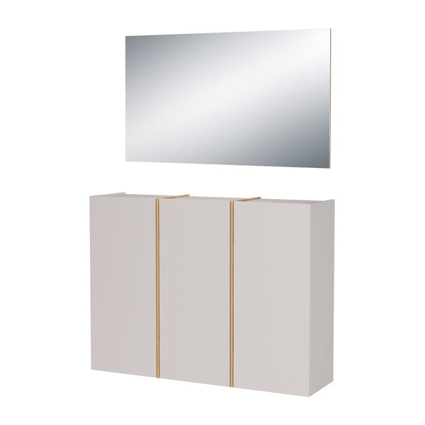 Kremno bel set za hodnik 138x200x37 cm Libbiano – Germania