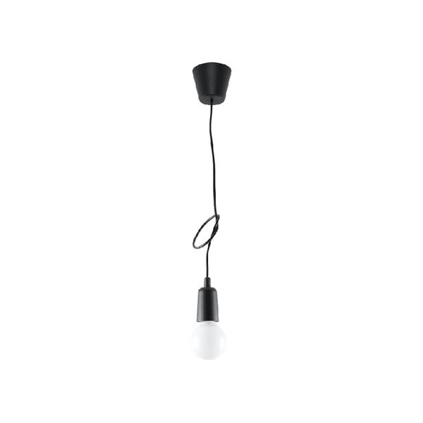 Črna viseča svetilka 9x9 cm Rene - Nice Lamps