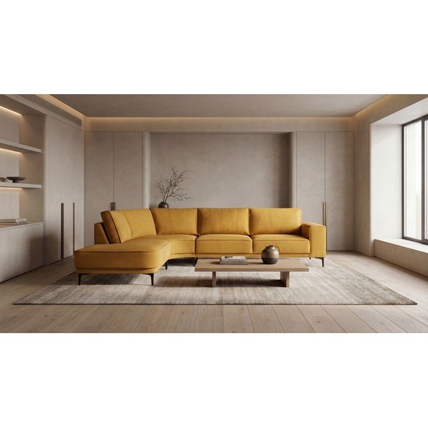 Gorčično rumena kotna sedežna garnitura (levi kot) Copenhagen – Scandic-image-1