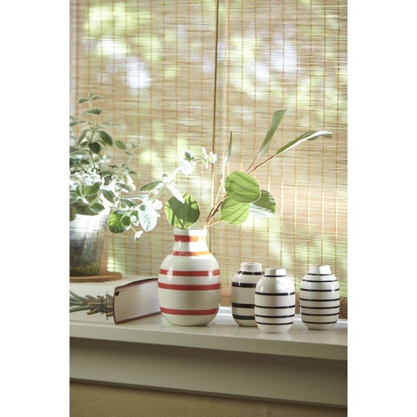 Belo-rdeča keramična vaza Kähler Design Omaggio, višina 12,5 cm-image-1