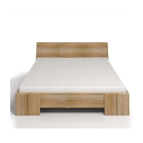 Dvoposteljna postelja iz bukovega lesa s shrambo SKANDICA Vestre Maxi, 160 x 200 cm