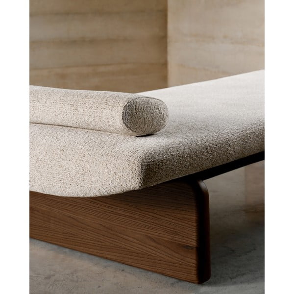 Bež/v temni naravni barvi ležalnik iz šenilje (s kotom po izbiri) Topaz – Kave Home-image-4