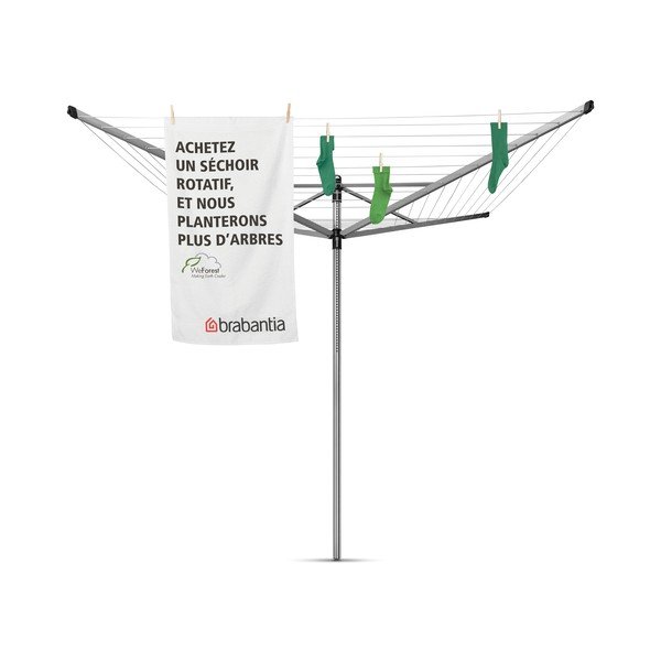 Vrtno stojalo za sušenje perila v srebrni barvi 60 m Lift-O-Matic – Brabantia-image-4