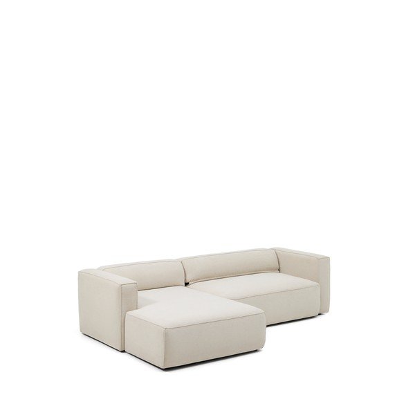 Bež raztegljiva kotna sedežna garnitura iz šenilje (levi kot/z ležalnikom) Marela – Kave Home-image-3