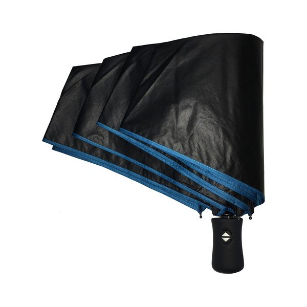 Črno-modri vetrovni dežnik z UV zaščito Ambiance, ⌀ 97 cm-image-2