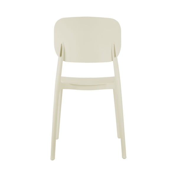 Kremno bel plastičen jedilni stol Cheer – Leitmotiv-image-2