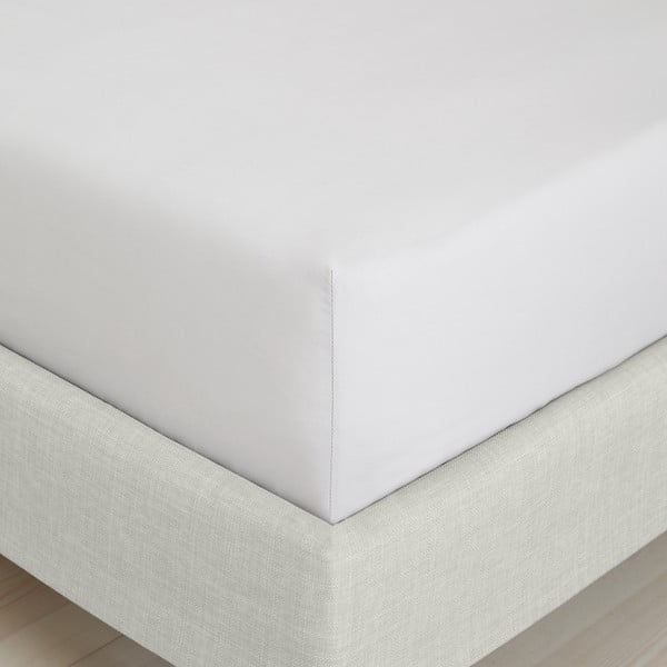 Siva napenjalna rjuha iz bombažnega perkala 90x190 cm Cotton Percale – Bianca-image-3