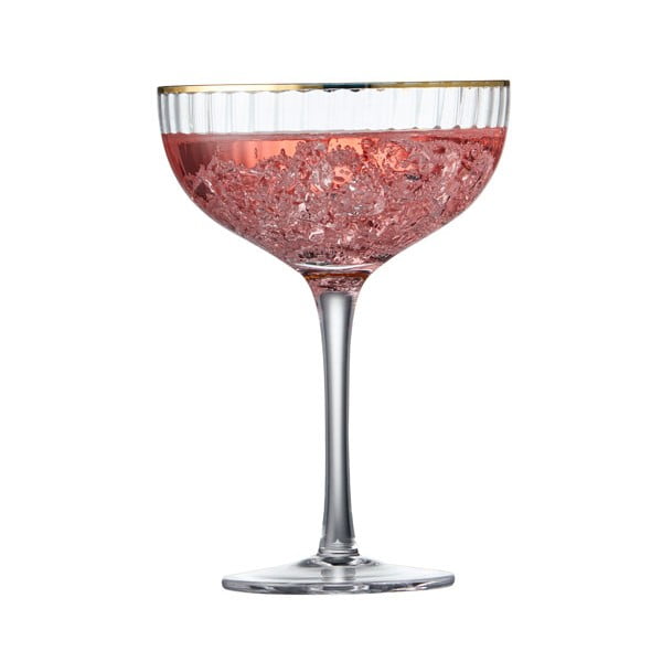 Komplet 4 kozarcev za koktajle z zlatim robom Lyngby Glas Palermo, 315 ml-image-2