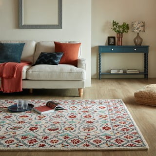 Rdeča/modra ročno tkana volnena preproga 200x290 cm Iris Traditional – Flair Rugs