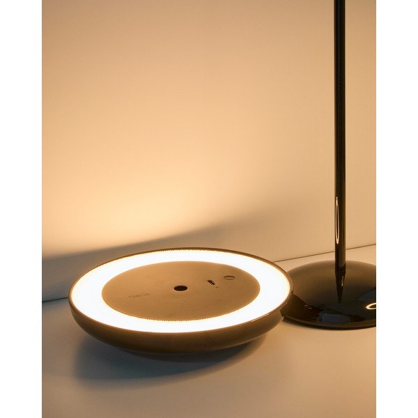 Črna LED zatemnitvena namizna svetilka s kovinskim senčilom (višina 35 cm) Porte – Kave Home-image-2