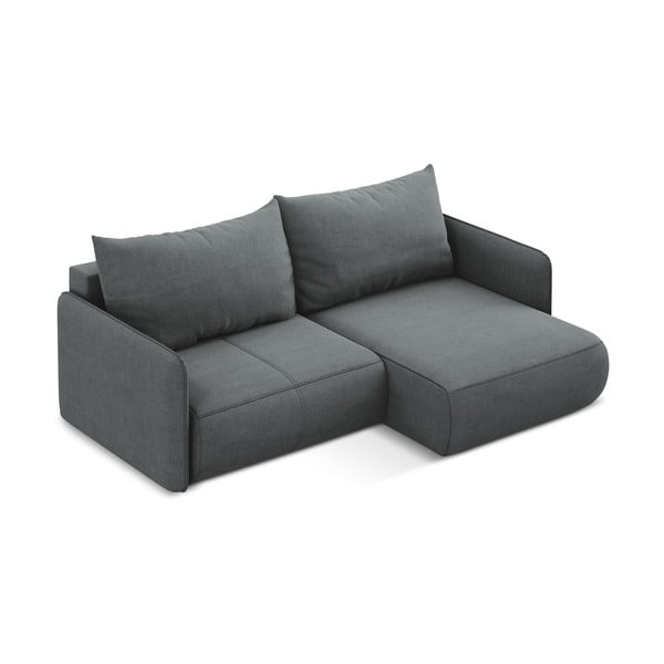 Siva raztegljiva/s prostorom za shranjevanje kotna sedežna garnitura (desni kot) Nanea – Makamii-image-4