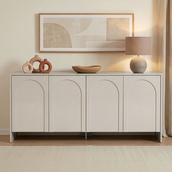 Kremno bela komoda 180x80x45 cm Arlen  – Kalune Design-image-1
