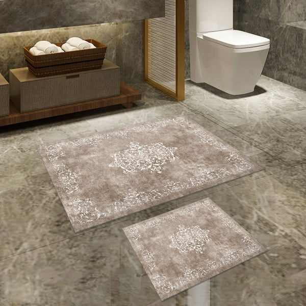 Sive/sivorjave kopalniške preproge v kompletu 2 ks 60x100 cm – Foutastic-image-2