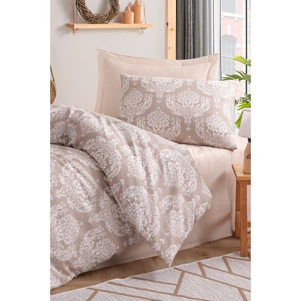 Rjava enojna posteljnina 140x200 cm Post – Mijolnir-image-1