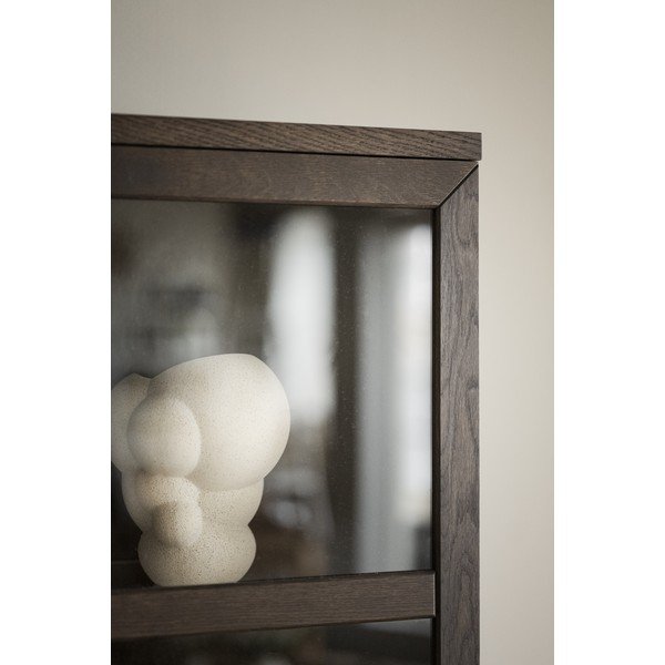 Rjava vitrina iz masivnega hrasta 95x195 cm Everett – Rowico-image-4