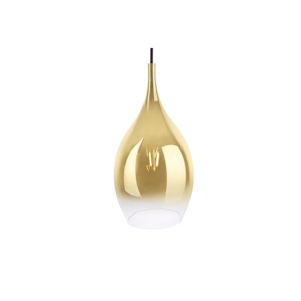 Steklena viseča svetilka v zlati barvi Leitmotiv Drup, ø 20 cm