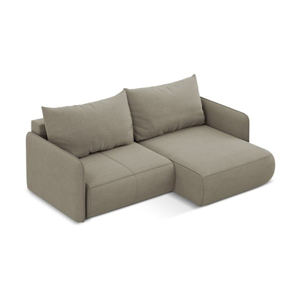 Bež raztegljiva/s prostorom za shranjevanje kotna sedežna garnitura (desni kot) Nanea – Makamii-image-4