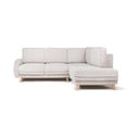 Bež raztegljiva kotna sedežna garnitura iz rebrastega žameta (desni kot) Tori – Bonami Selection