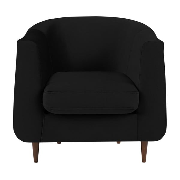 Črni žametni fotelj Kooko Home Glam