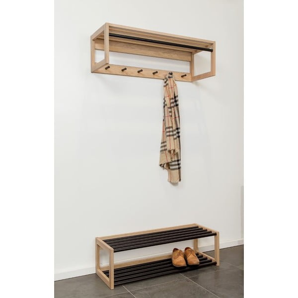 Črno kovinsko stojalo za čevlje - Woodman-image-1