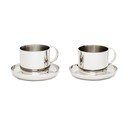 Skodelice v kompletu 2 ks iz nerjavečega jekla v srebrni barvi Nirela – Kave Home